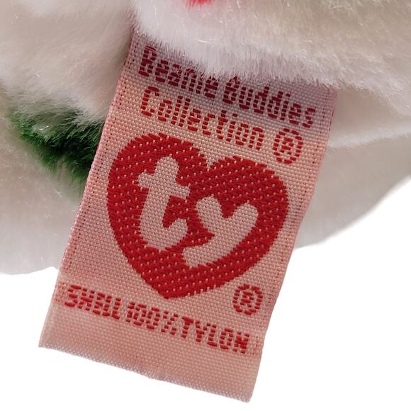2002 Ty Beanie Buddies Holly Teddy Bear Christmas Plush 14" Red Green Hat - Picture 3 of 13